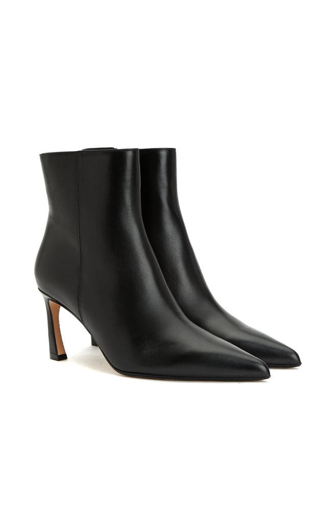  Network Kadın Siyah Topuklu Deri Bot