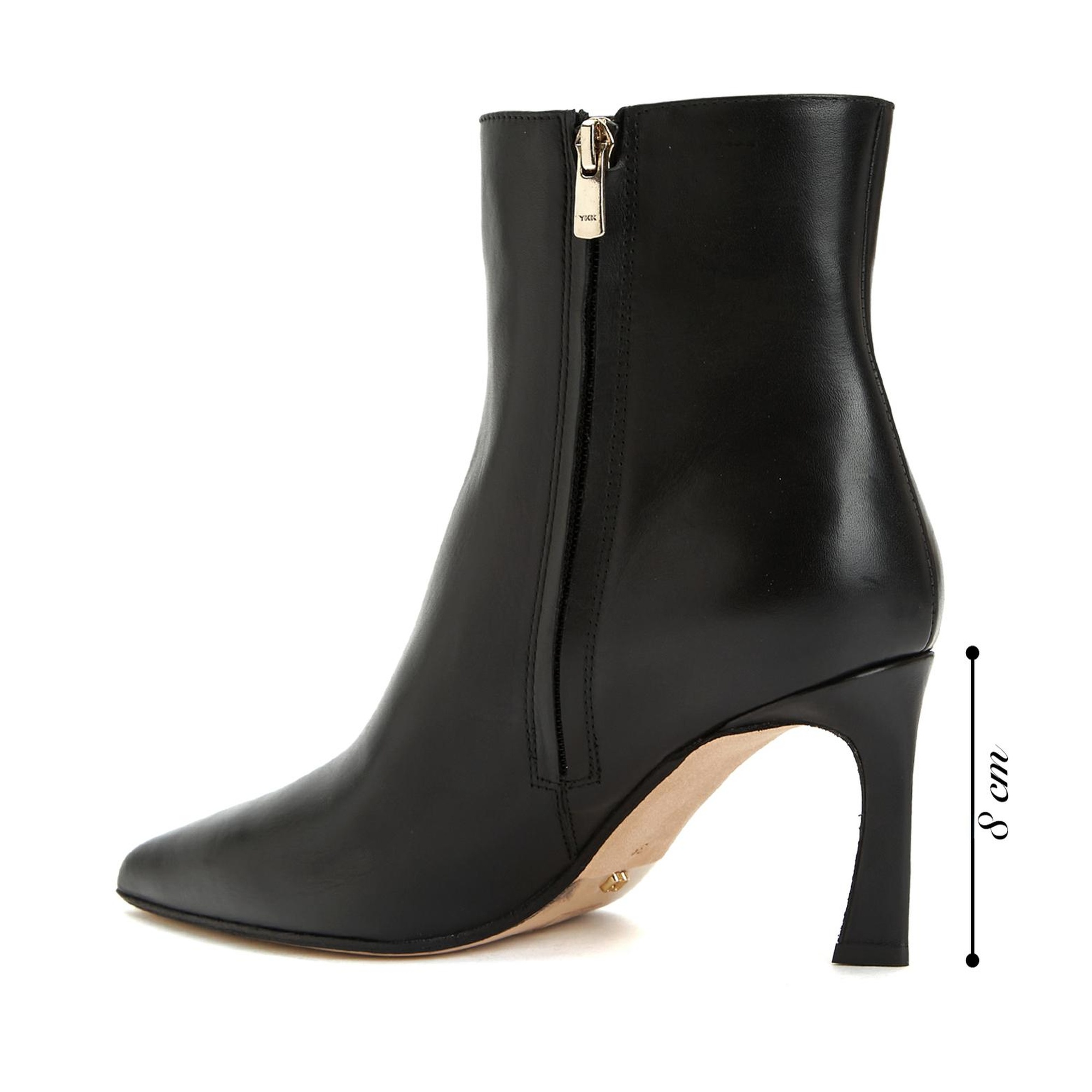 Network Kadın Siyah Topuklu Deri Bot