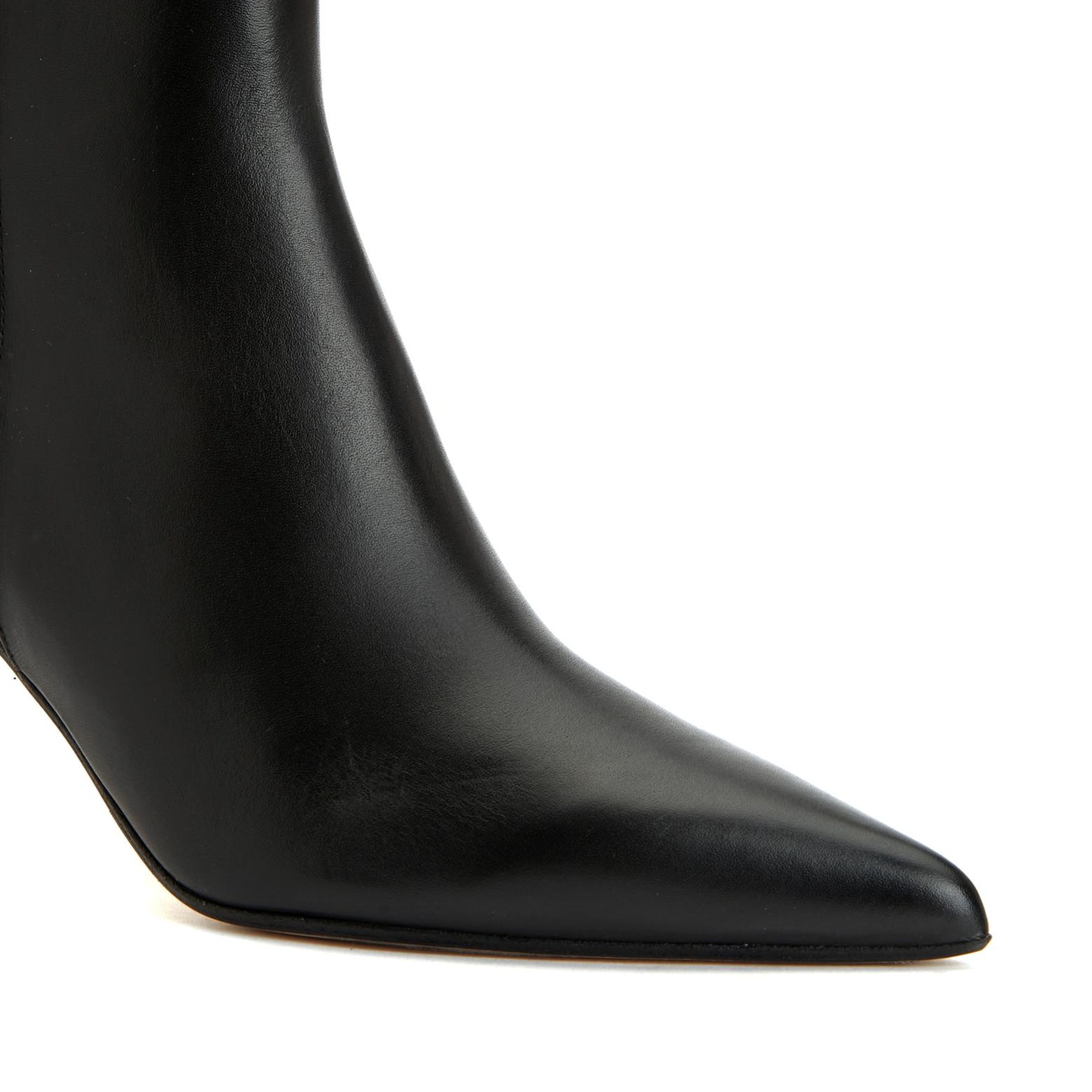 Network Kadın Siyah Topuklu Deri Bot