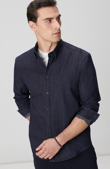  Network Erkek Lacivert Gömlek