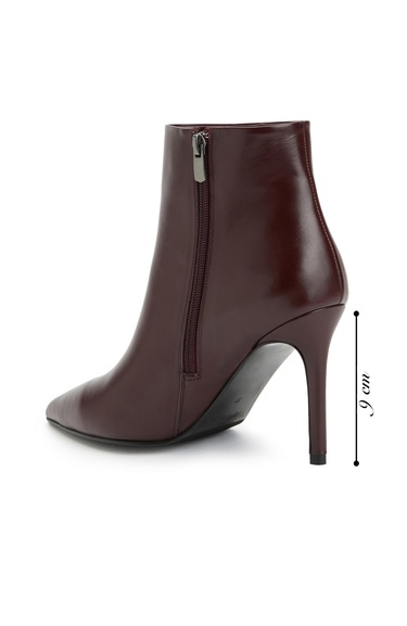  Divarese Kadın Bordo Deri Bot