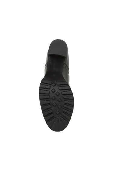  George Hogg Kadın Siyah Topuklu Chelsea Deri Bot