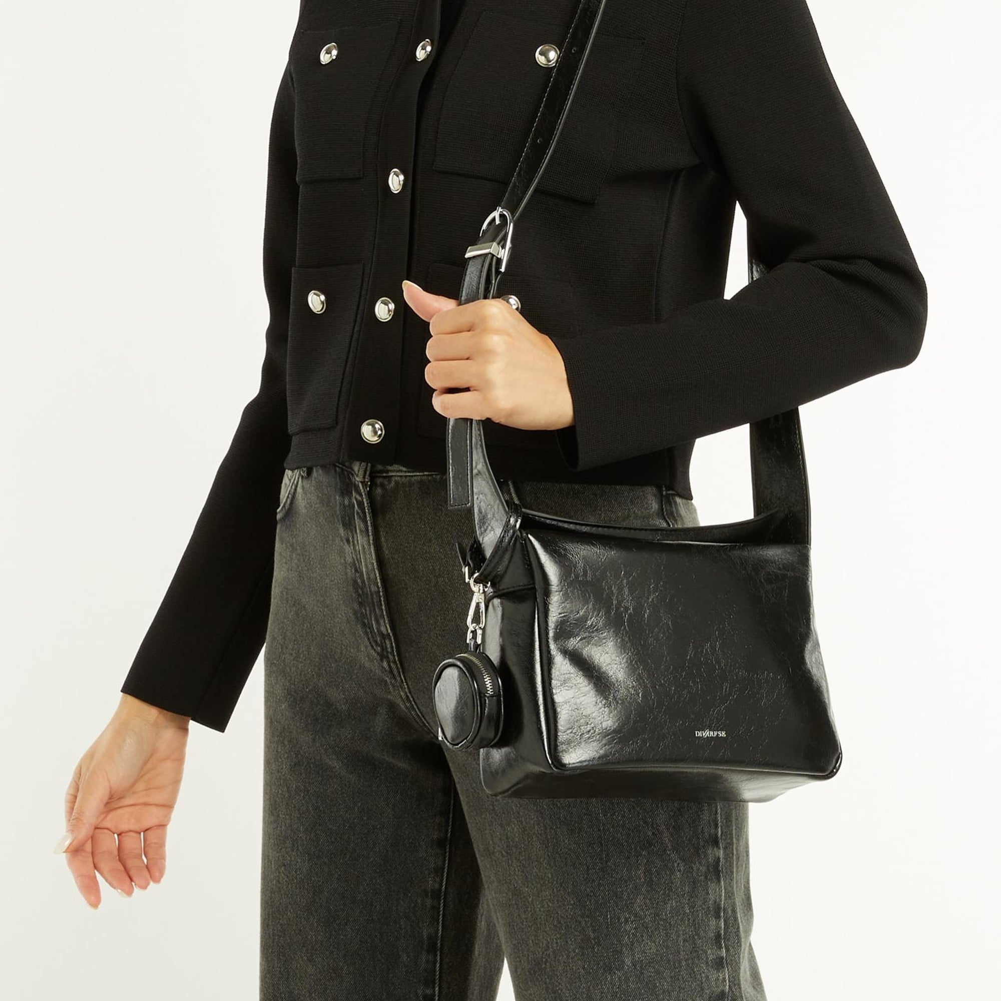 Divarese Kadın Siyah Omuz Çantası