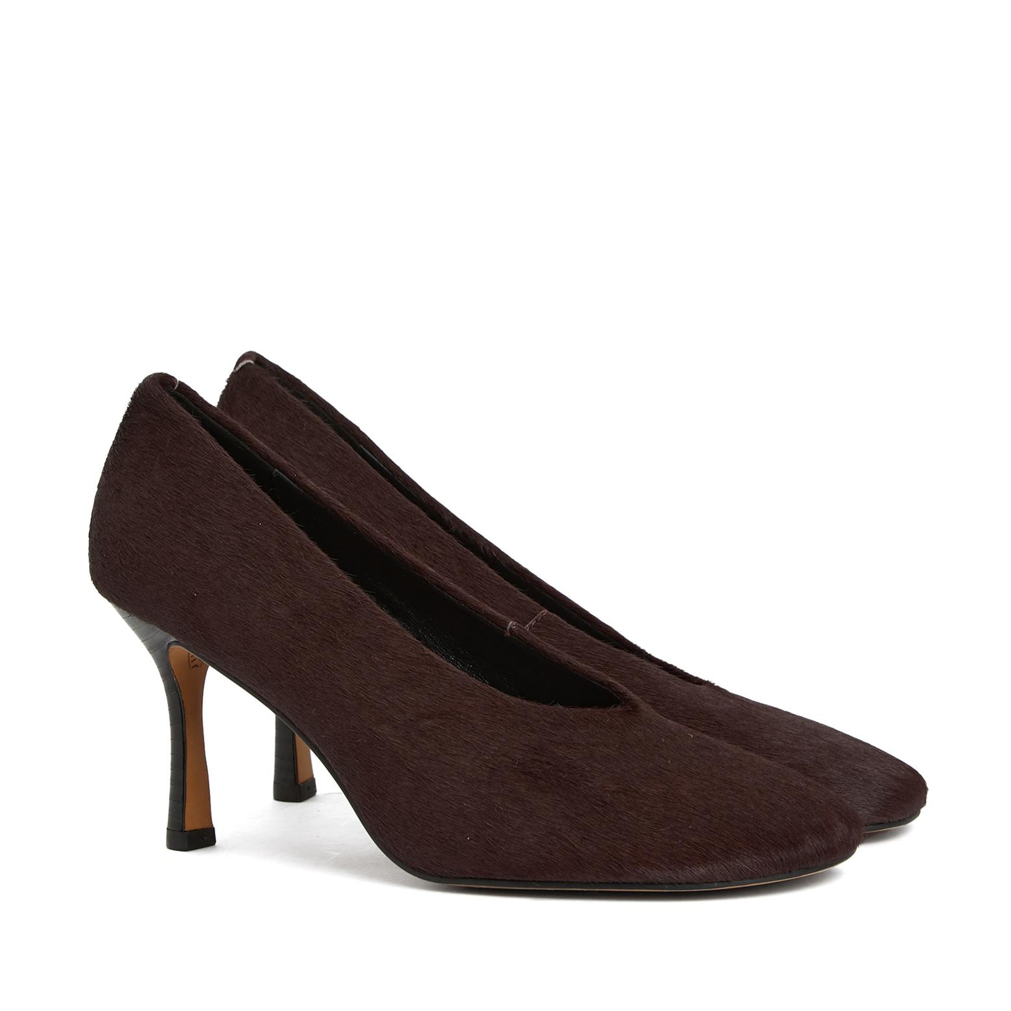 Divarese Kadın Bordo Deri Topuklu Ayakkabı