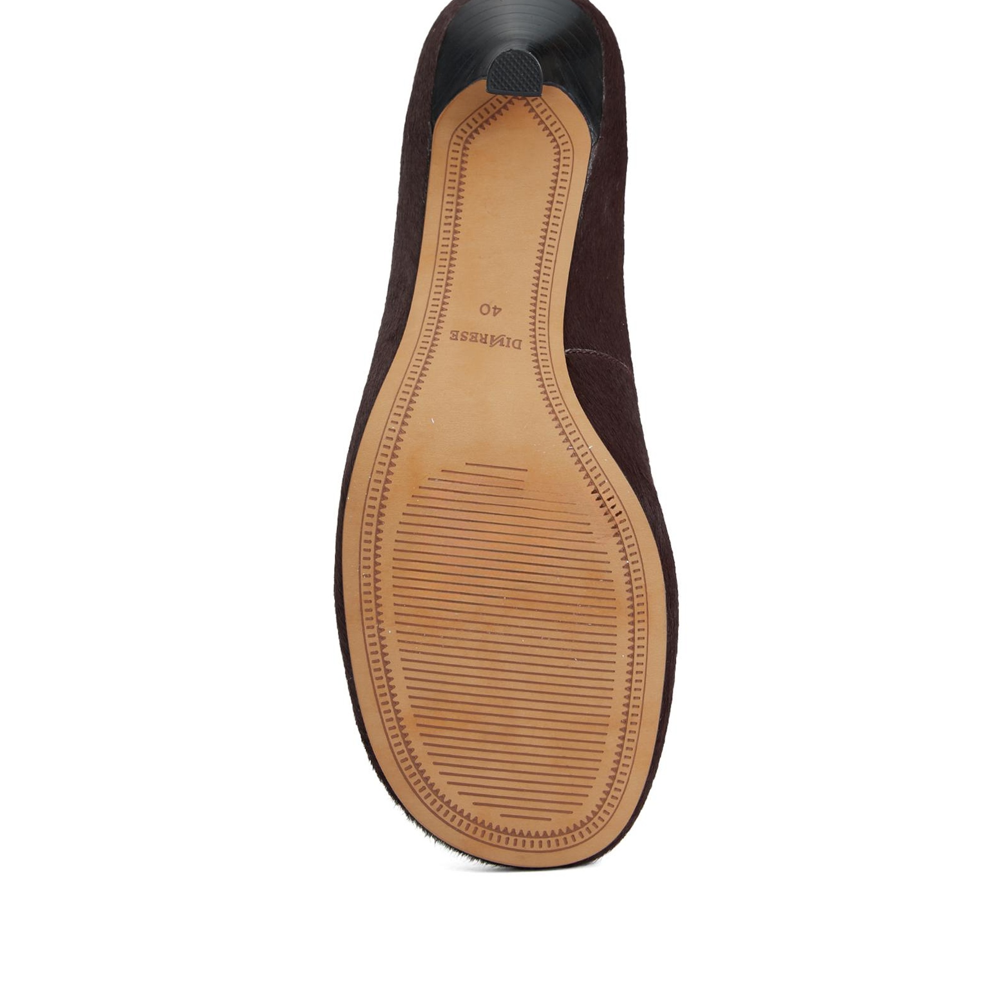 Divarese Kadın Bordo Deri Topuklu Ayakkabı