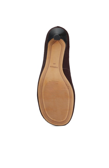  Divarese Kadın Bordo Deri Topuklu Ayakkabı