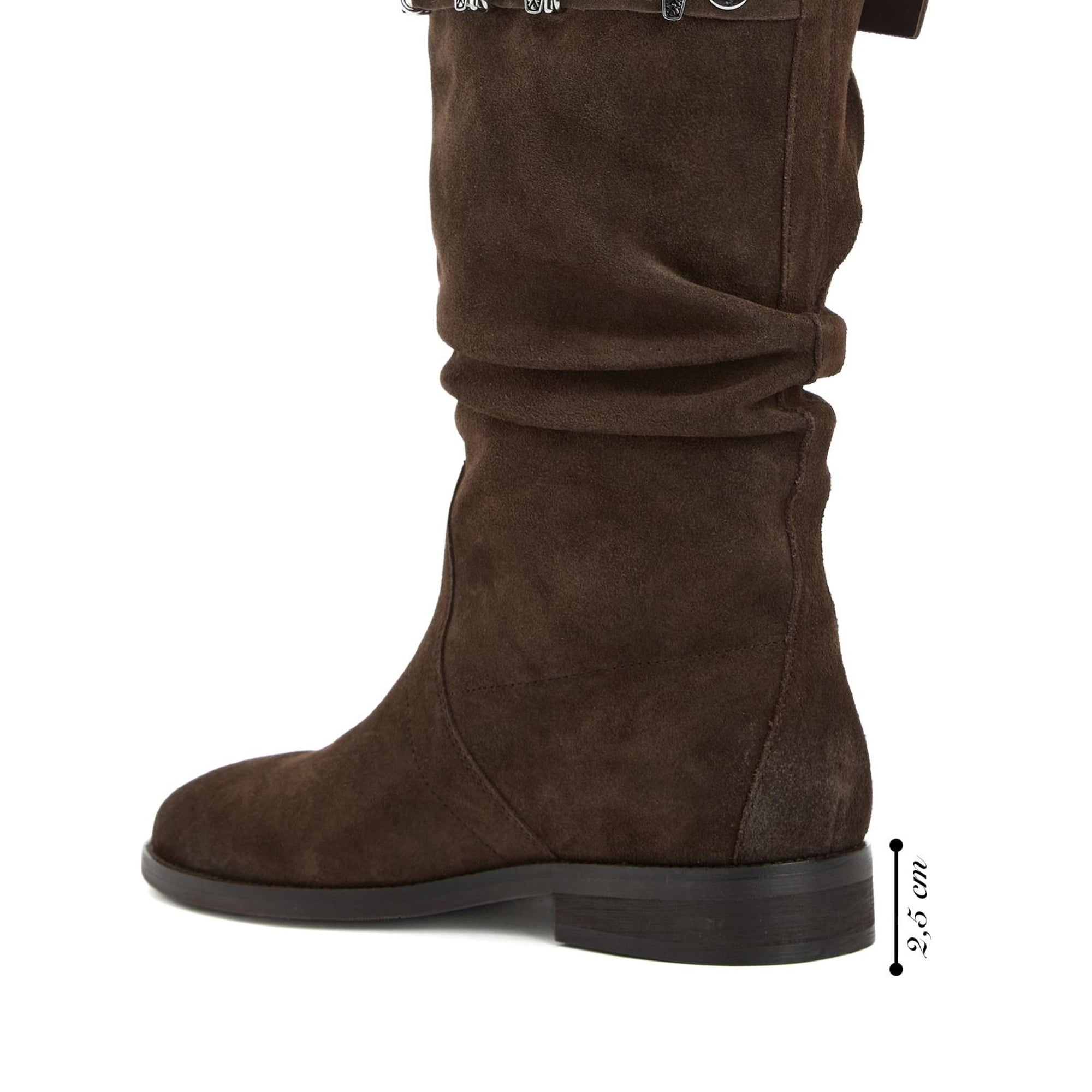 Divarese Kadın Kahverengi Taşlı Süet Bot