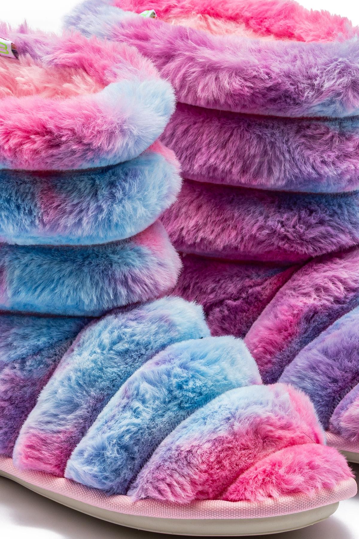 Rain Peluş Çocuk Ev Botu Mavi-Pembe 30/35
