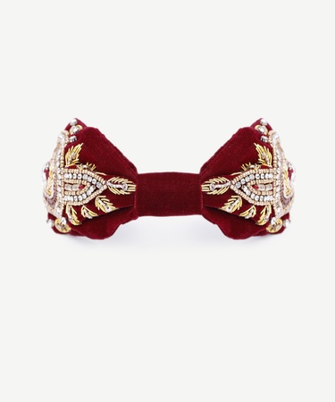  YARGICI Boncuk Detaylı Kadife Taç