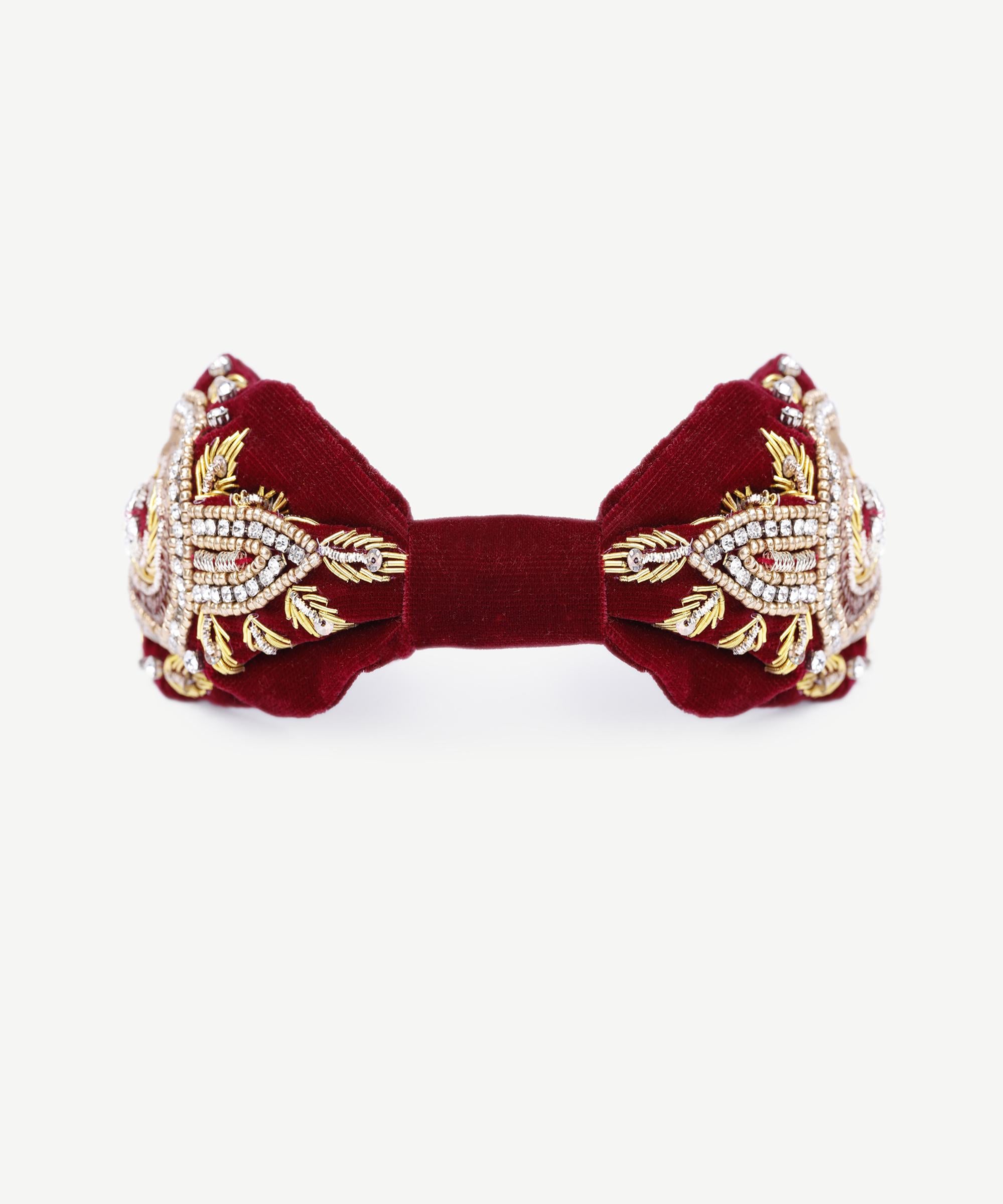  YARGICI Boncuk Detaylı Kadife Taç