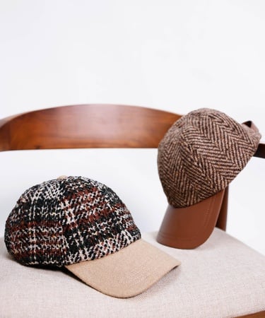  YARGICI Ekose Desenli Yün Şapka