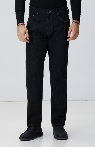  Network Erkek Siyah Cashmere Touch Denim Pantolon