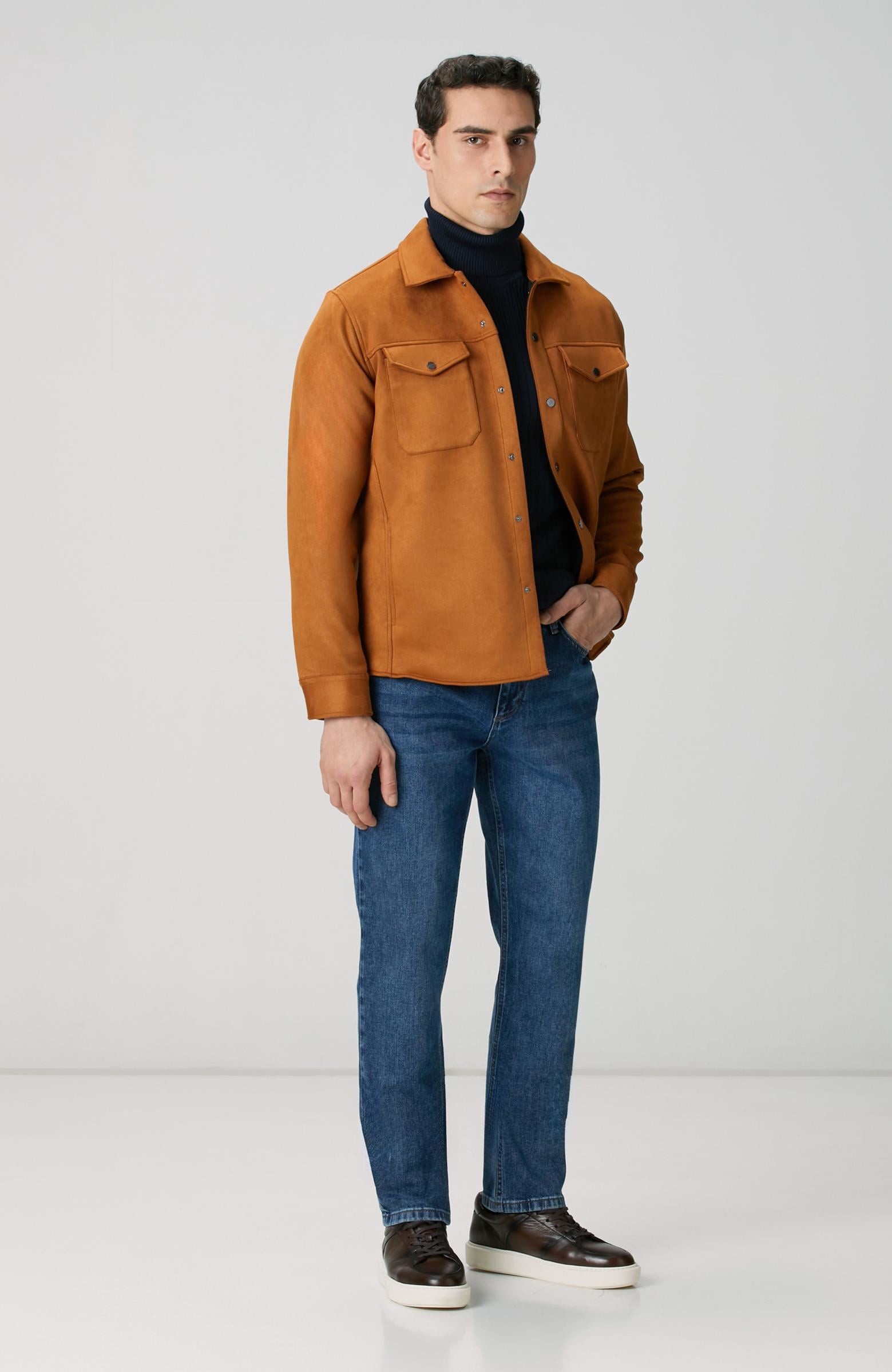 Network Erkek Lacivert Balıkçı Yaka Triko Kazak