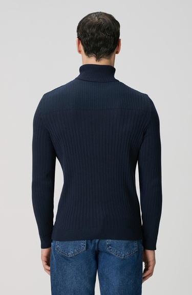  Network Erkek Lacivert Balıkçı Yaka Triko Kazak