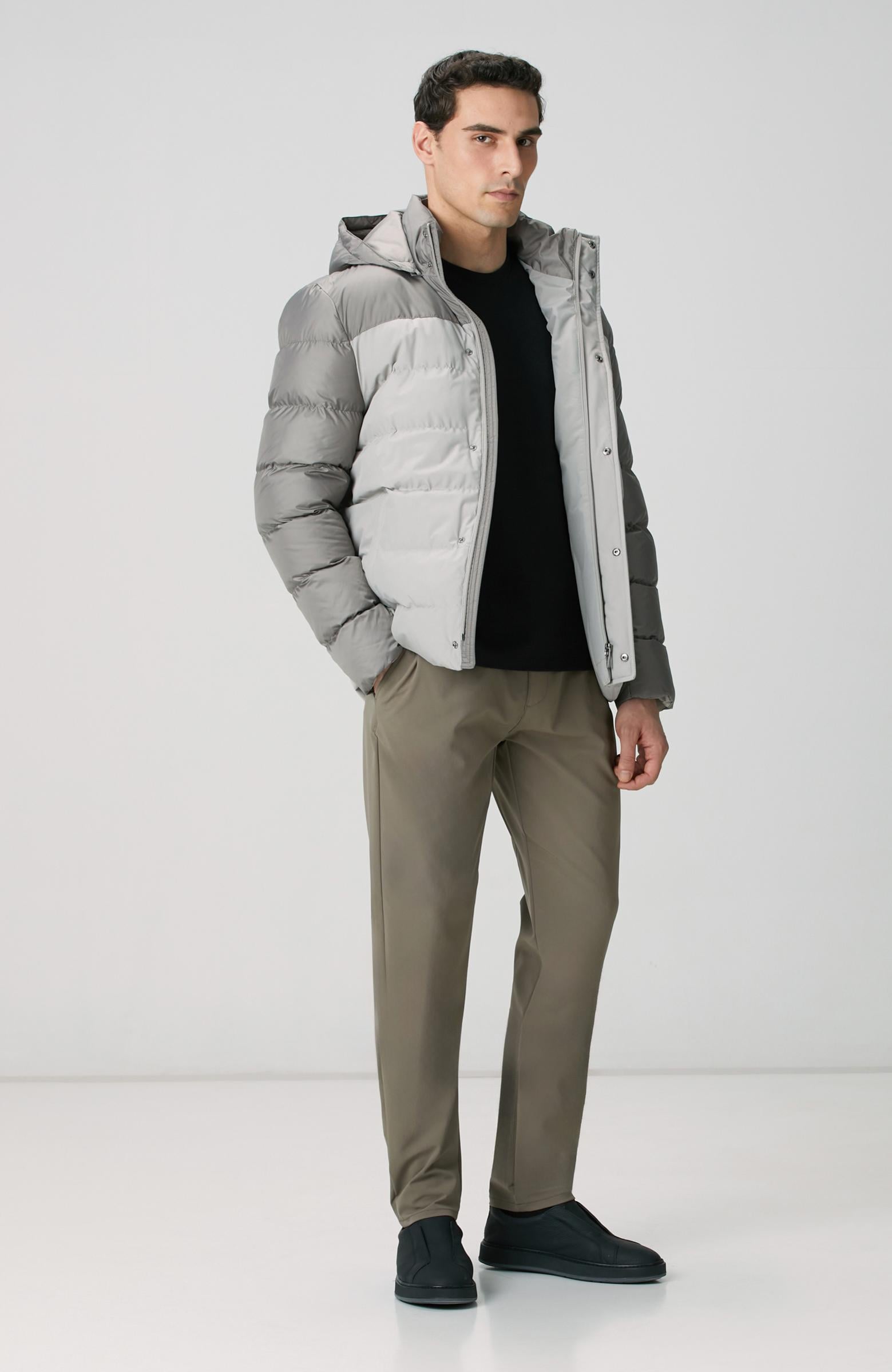  Network Erkek Siyah Bisiklet Yaka Jakarlı T-shirt