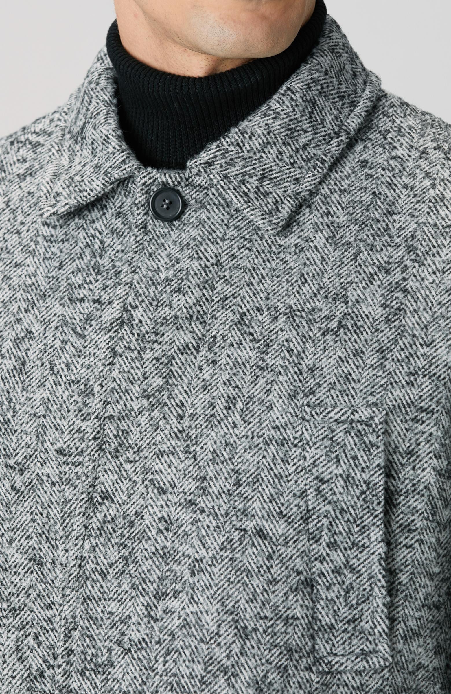 Network Erkek Antrasit Yün Karışımlı Kaban