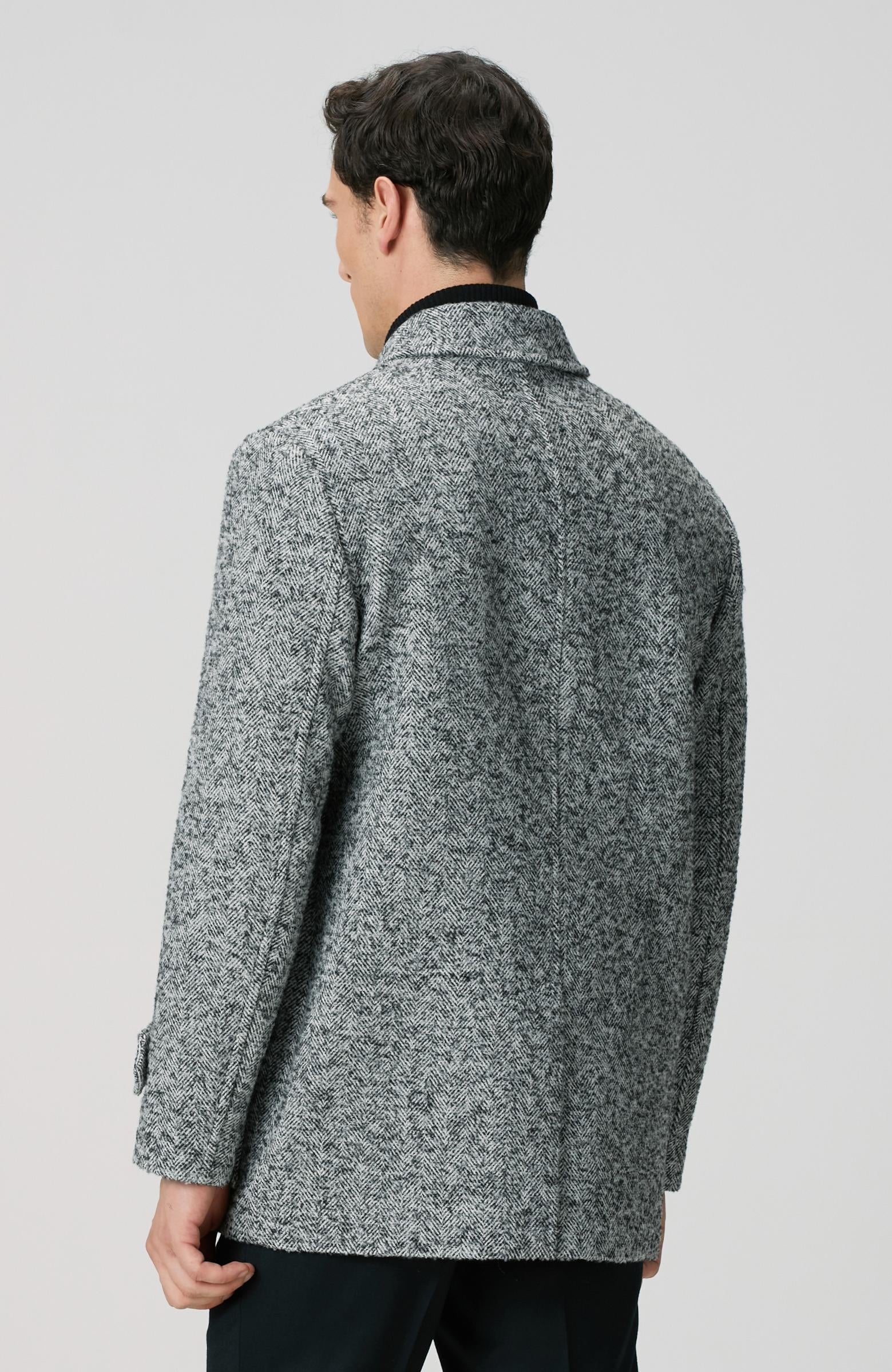 Network Erkek Antrasit Yün Karışımlı Kaban