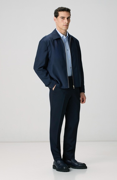  Network Erkek Lacivert Yün Mont