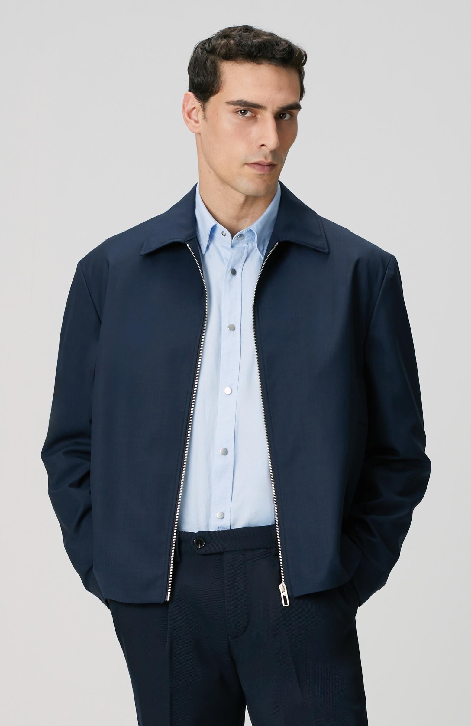  Network Erkek Lacivert Yün Mont