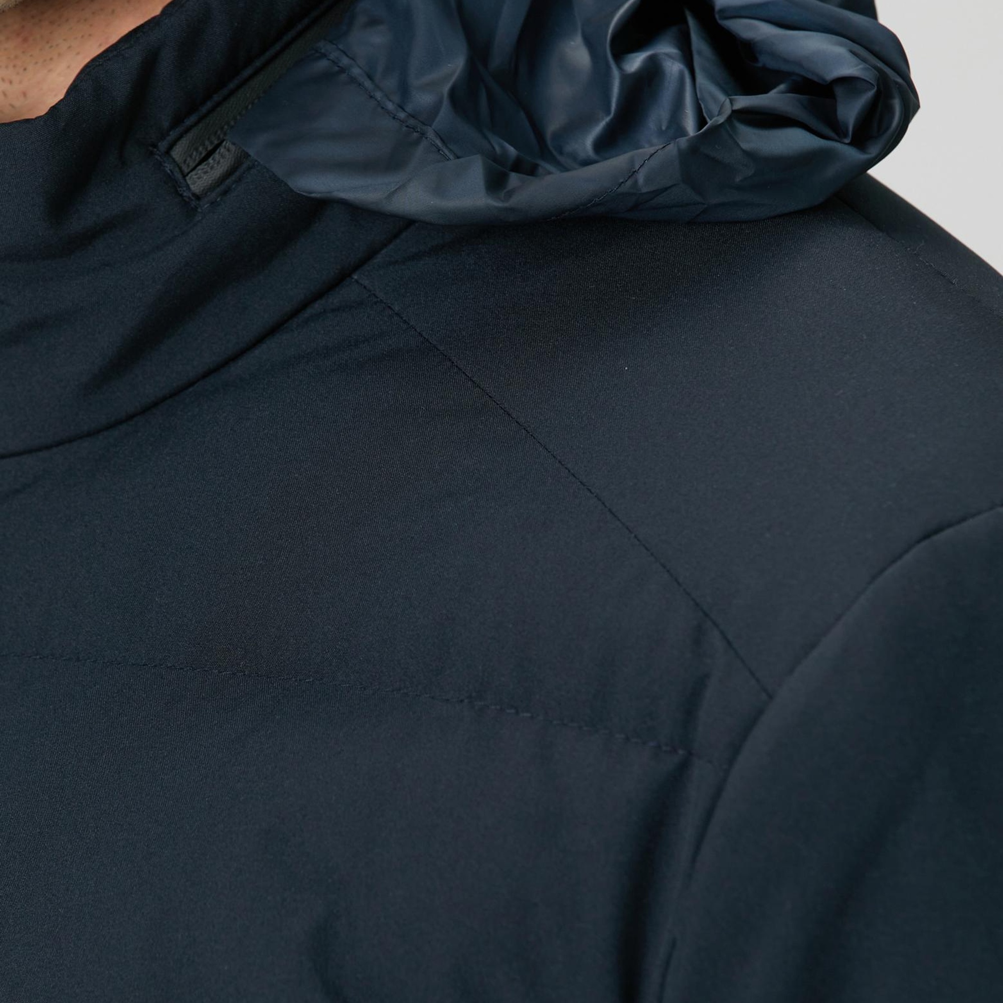 Network Erkek Lacivert Su Geçirmez Fermuarlı Casual Kaban