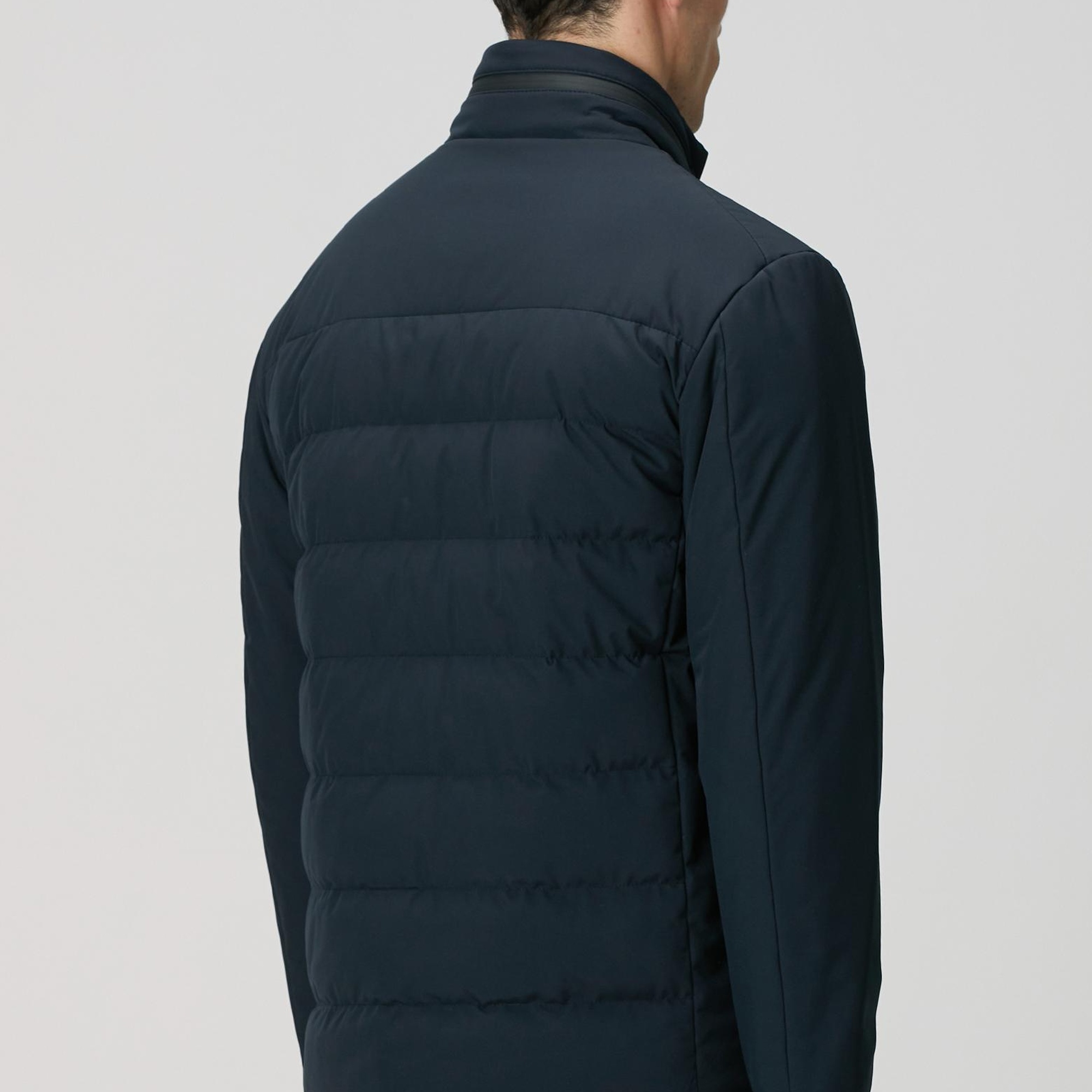 Network Erkek Lacivert Su Geçirmez Fermuarlı Casual Kaban