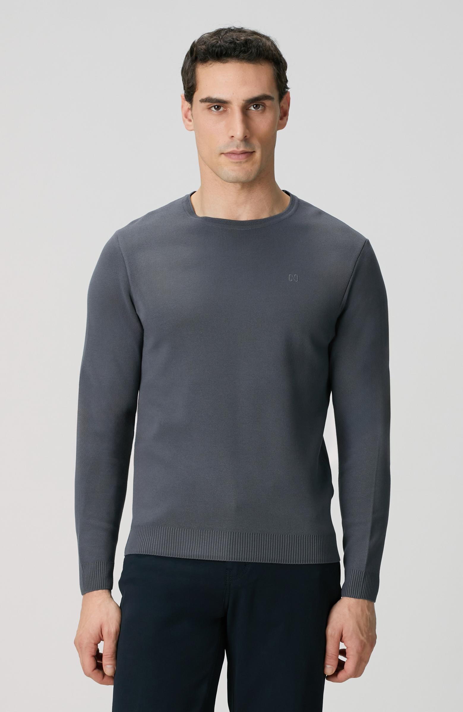  Network Erkek Antrasit Örgü Kazak