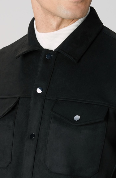  Network Erkek Siyah Dış Gömlek