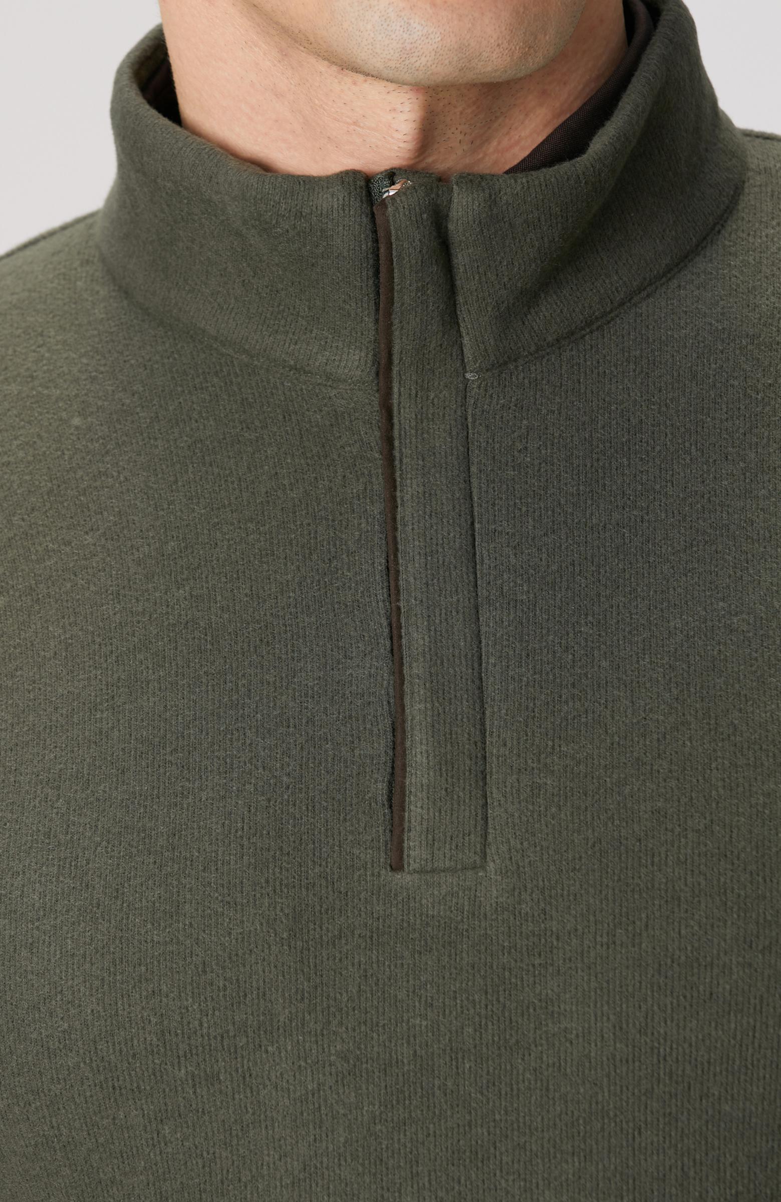 Network Erkek Haki Süet Garni Detaylı Sweatshirt