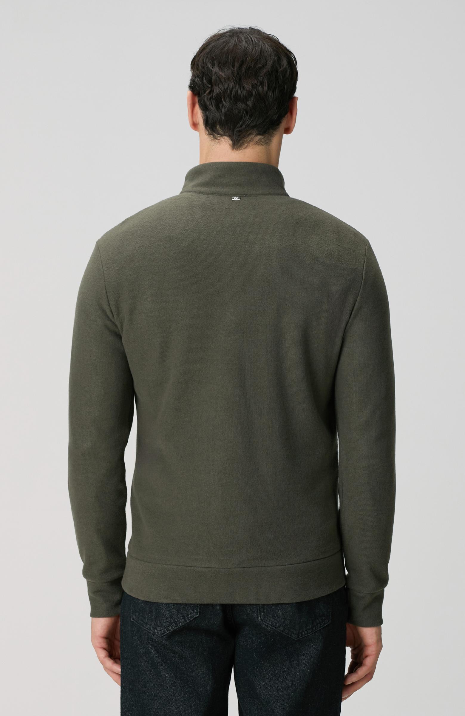 Network Erkek Haki Süet Garni Detaylı Sweatshirt