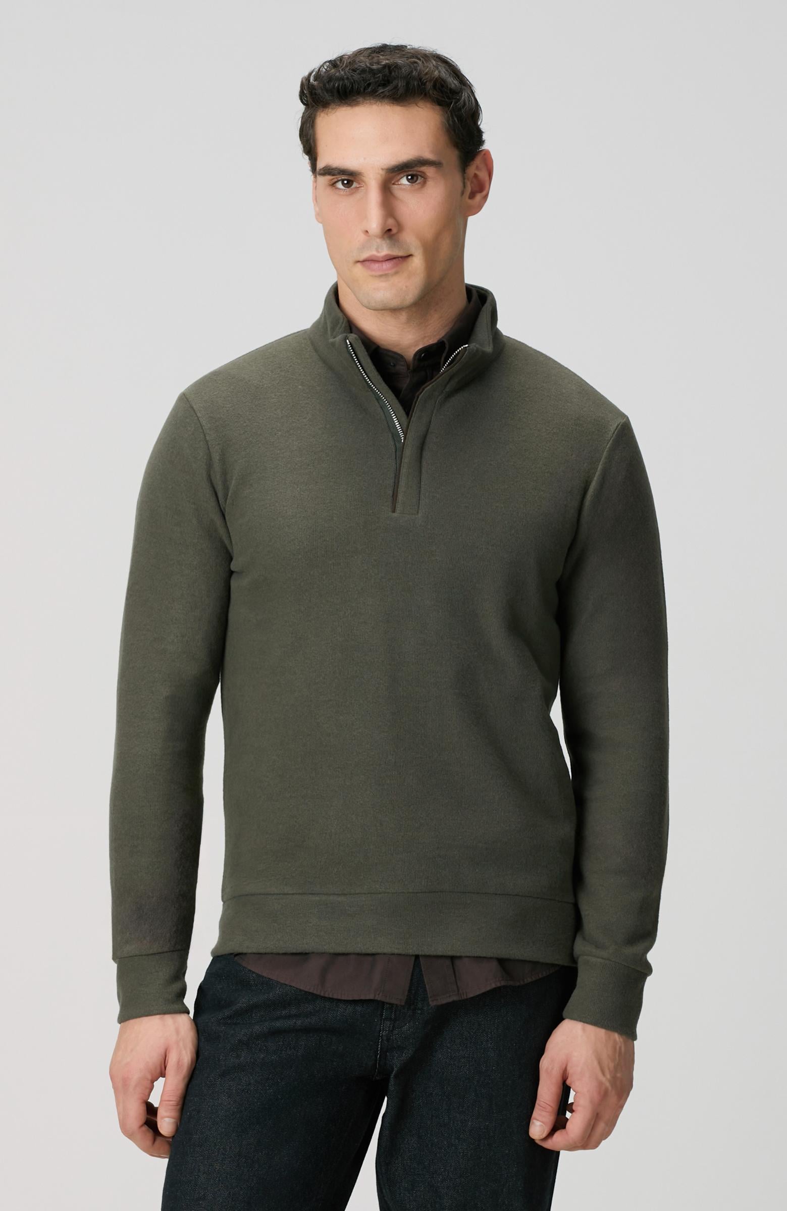  Network Erkek Haki Süet Garni Detaylı Sweatshirt