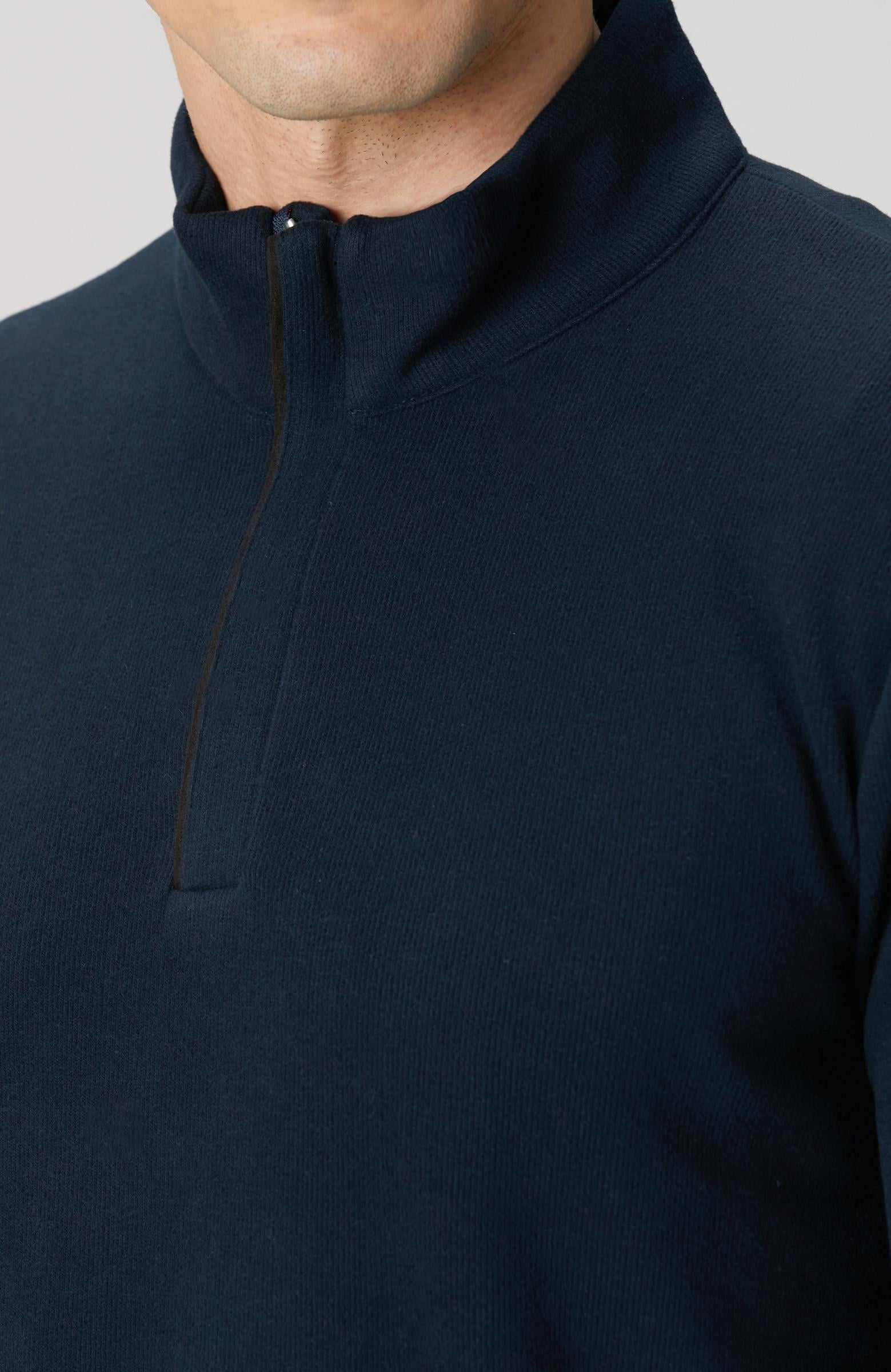 Network Erkek Lacivert Süet Garni Detaylı Sweatshirt