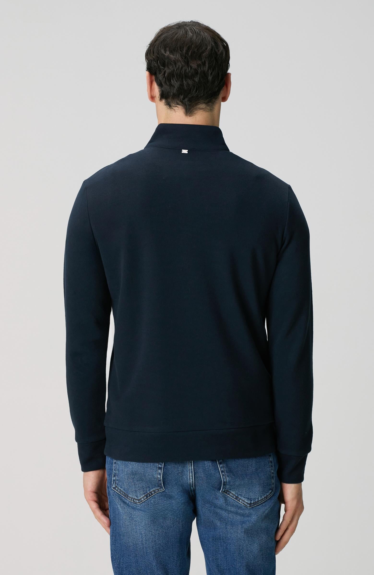  Network Erkek Lacivert Süet Garni Detaylı Sweatshirt