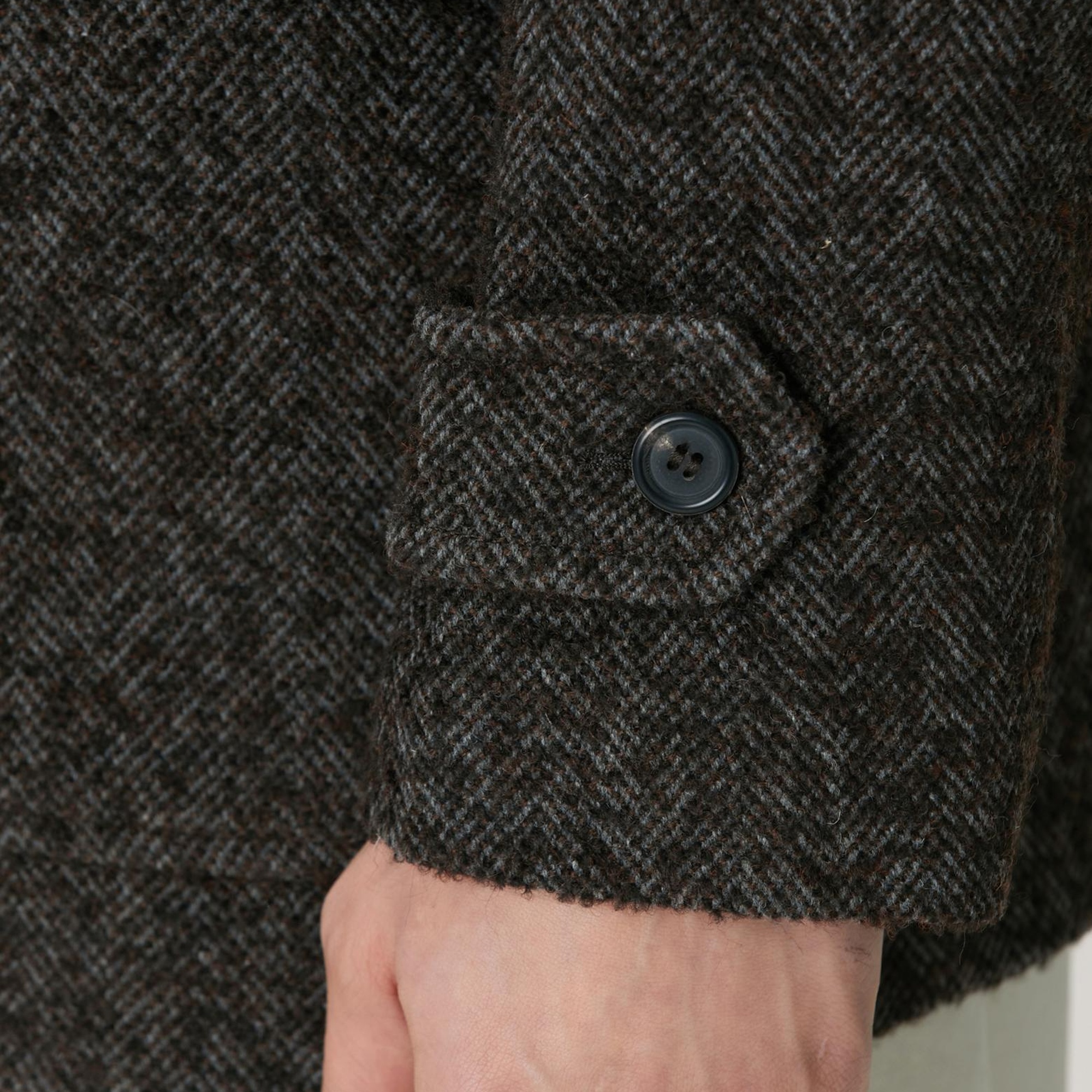 Network Erkek Kahverengi Yün Karışımlı Kaban