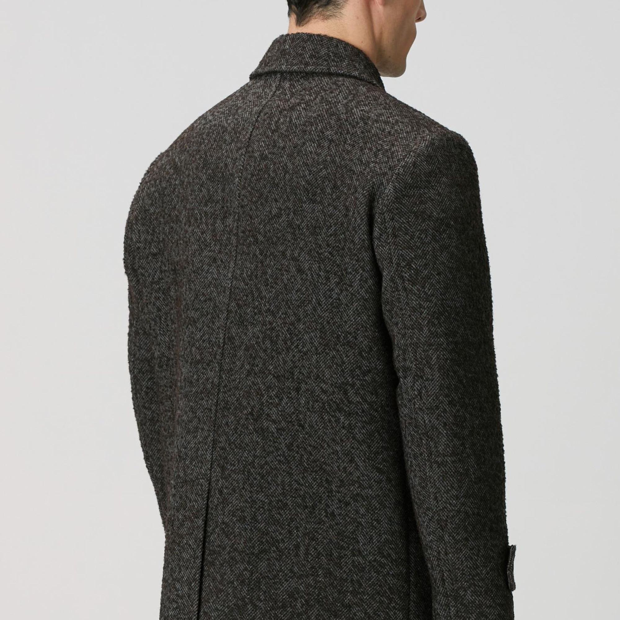 Network Erkek Kahverengi Yün Karışımlı Kaban