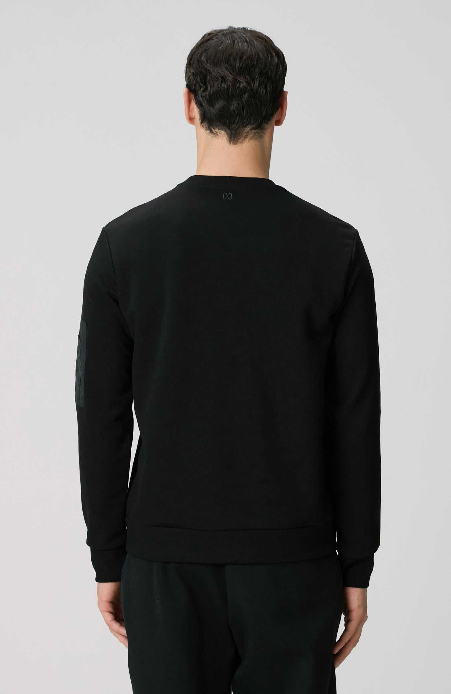  Network Erkek Siyah Fermuar Detaylı Sweatshirt