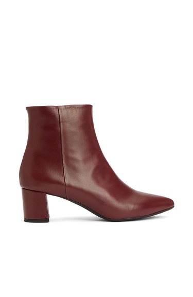  Divarese Kadın Bordo Deri Bot