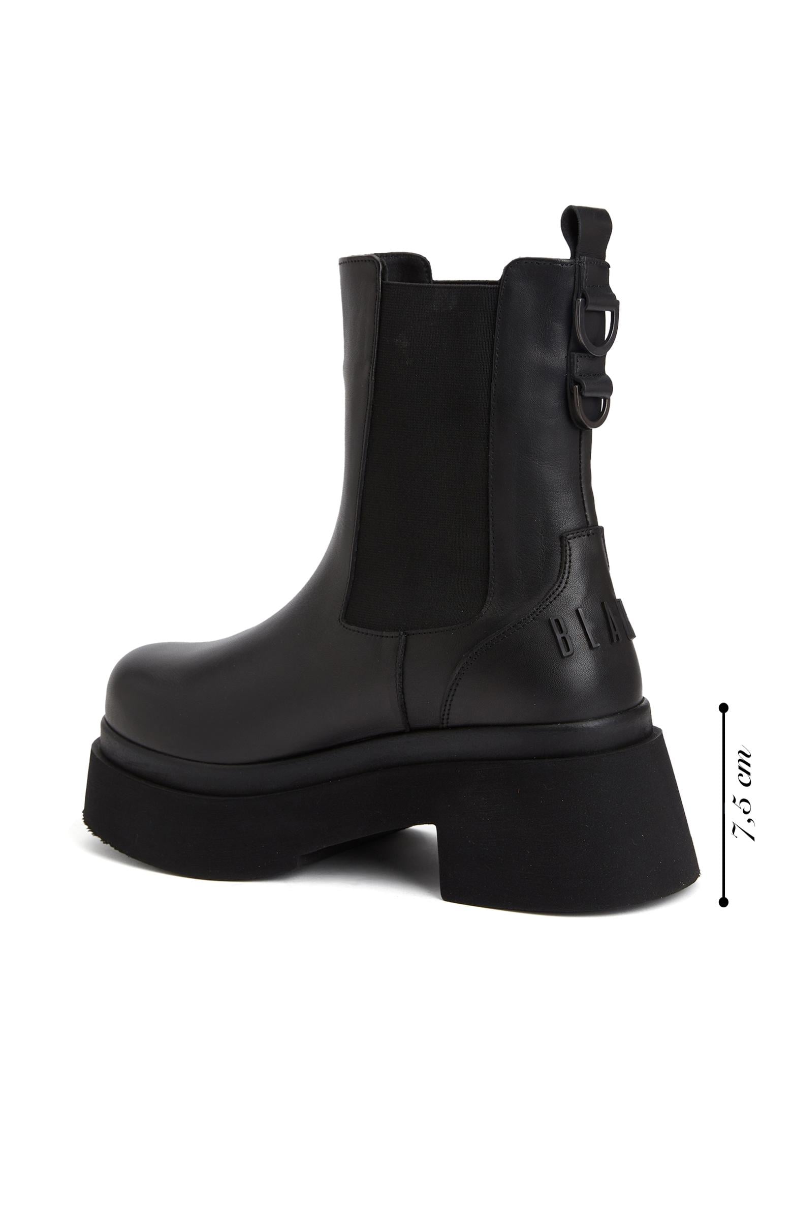 Divarese Black Kadın Siyah Chelsea Deri Bot