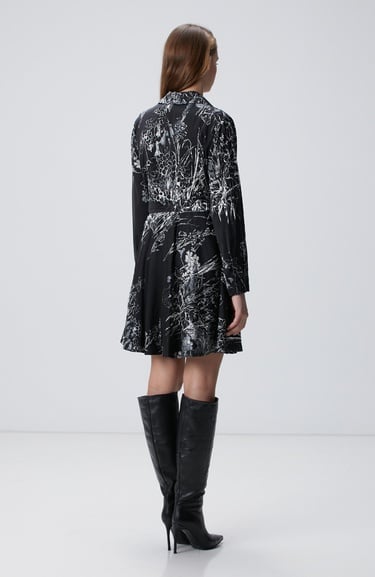  Network Kadın Siyah Kırık Beyaz Elbise