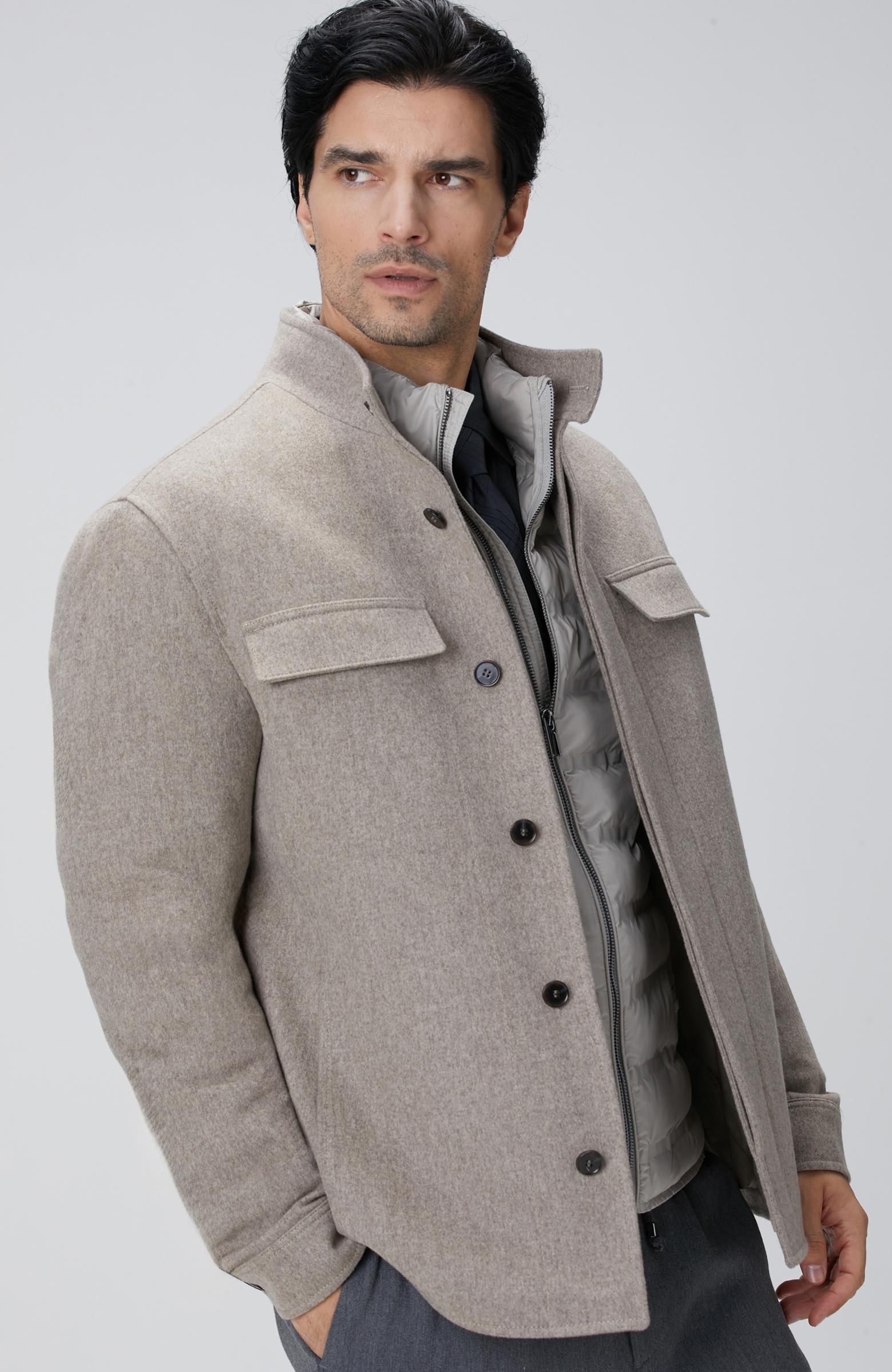  Network Erkek Bej Yün Coat Ceket