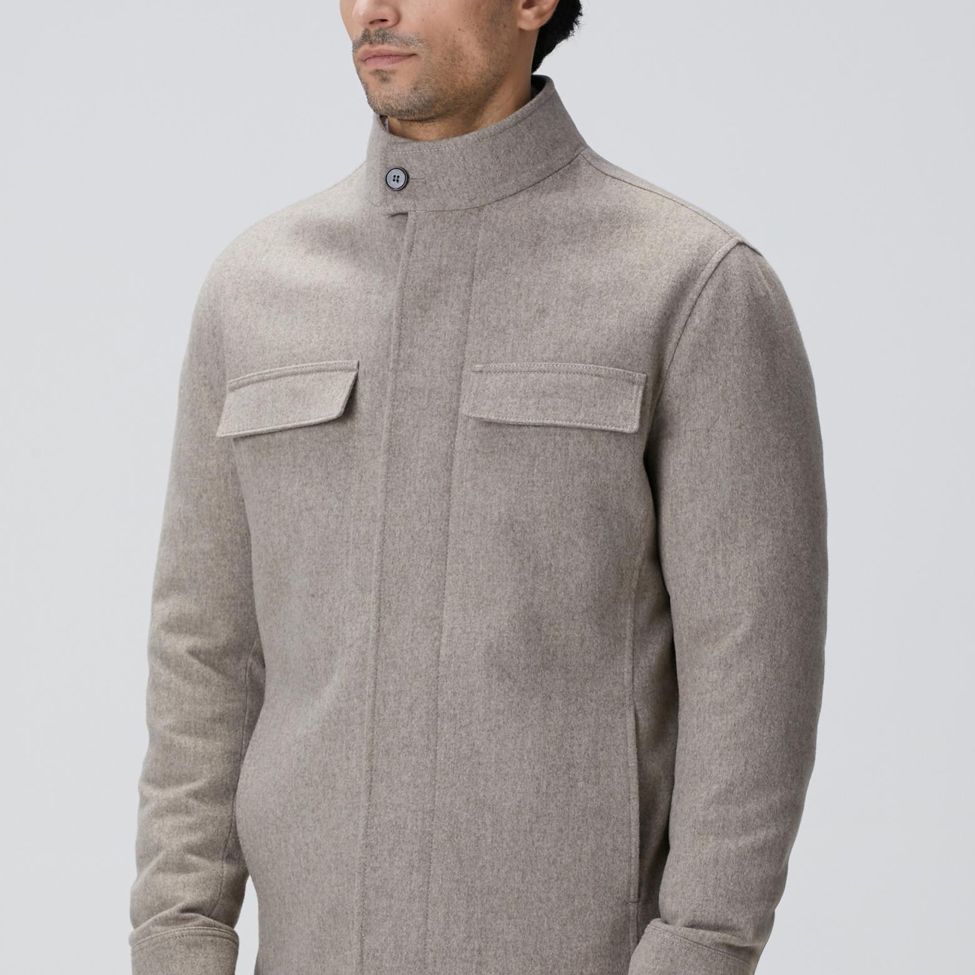 Network Erkek Bej Yün Coat Ceket