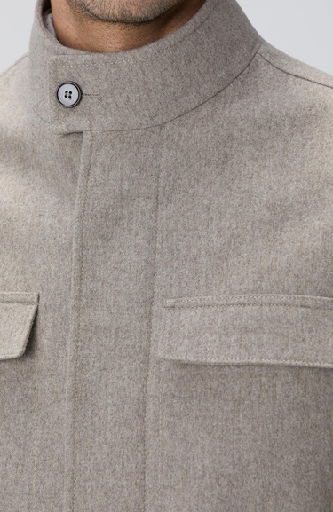  Network Erkek Bej Yün Coat Ceket