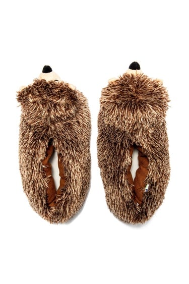  Kiri Çocuk Hayvanlı Panduf Kahverengi 30/35