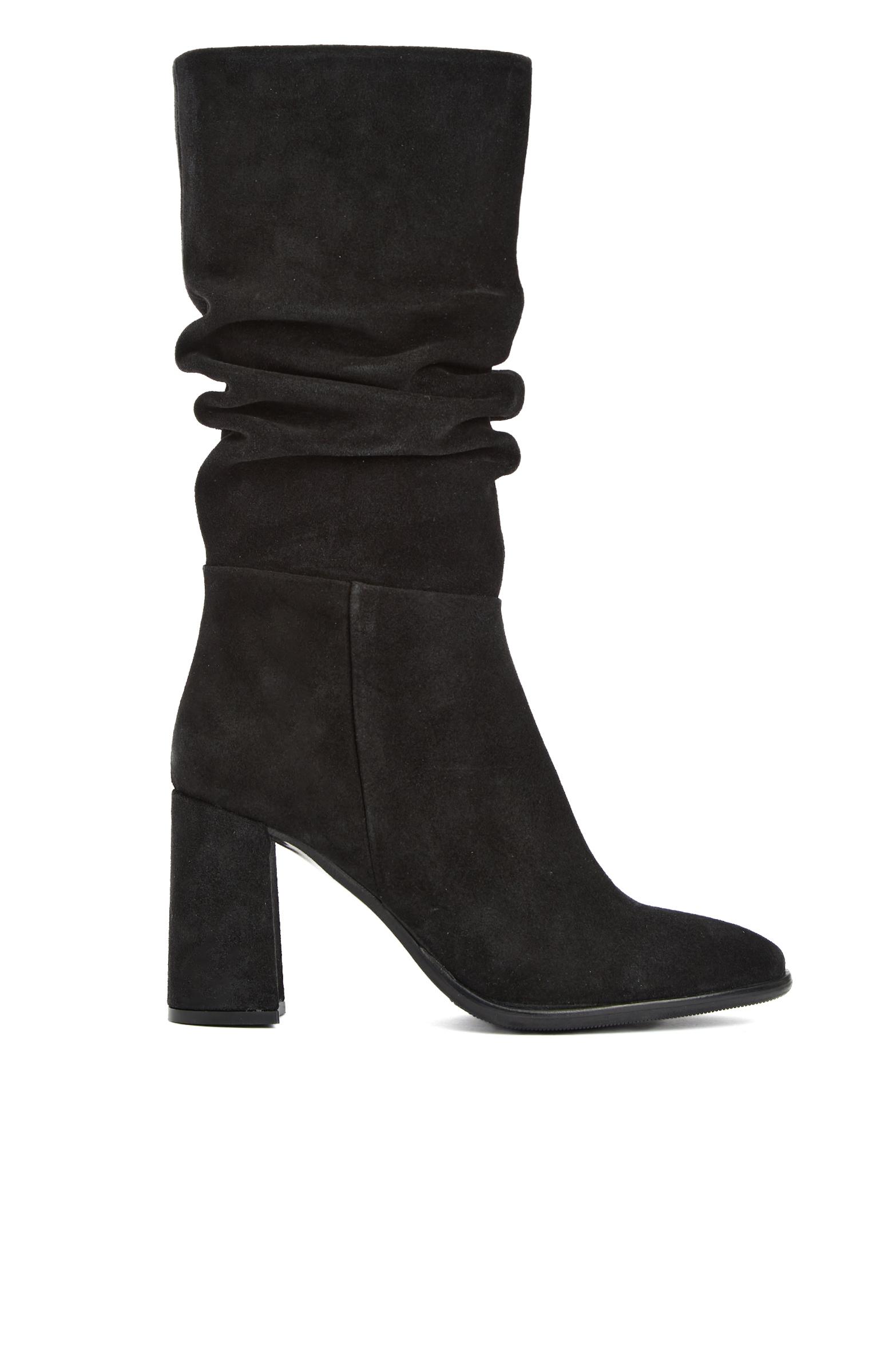 Divarese Kadın Siyah Büzgülü Çizme