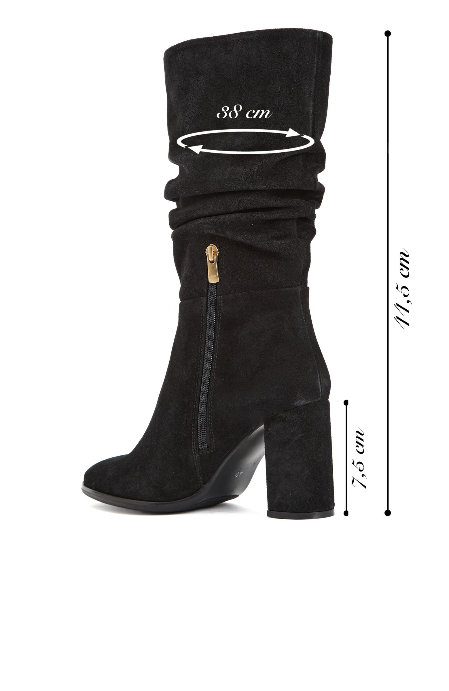 Divarese Kadın Siyah Büzgülü Çizme