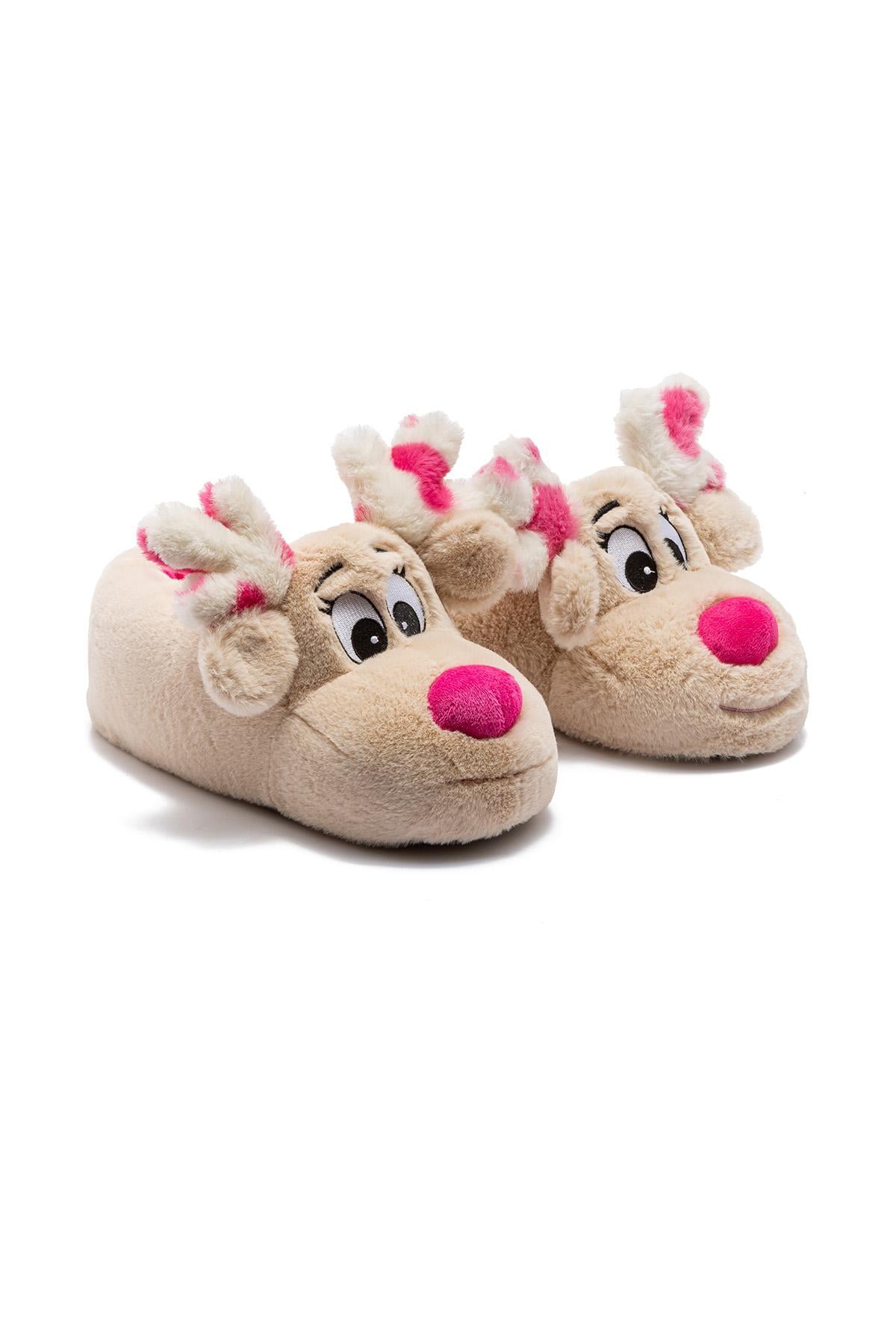 Aşk Kadın Hayvanlı Panduf Bej 36/41