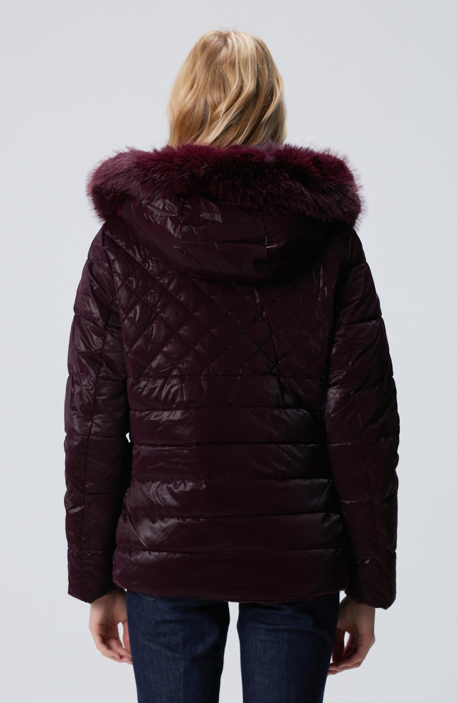 Network Kadın N-Tech Mürdüm Çift Taraflı Mont