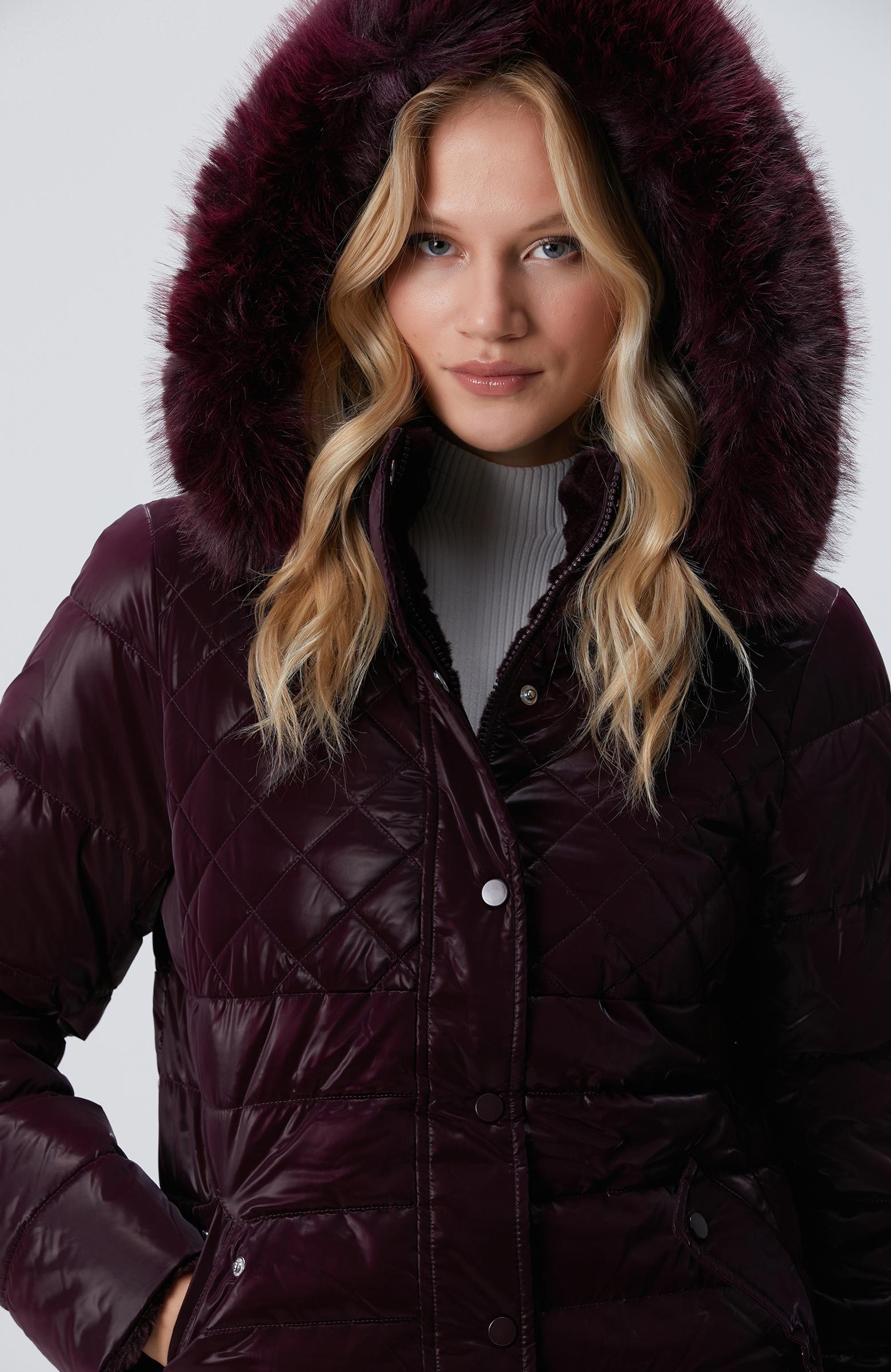 Network Kadın N-Tech Mürdüm Çift Taraflı Mont