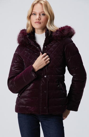  Network Kadın N-Tech Mürdüm Çift Taraflı Mont