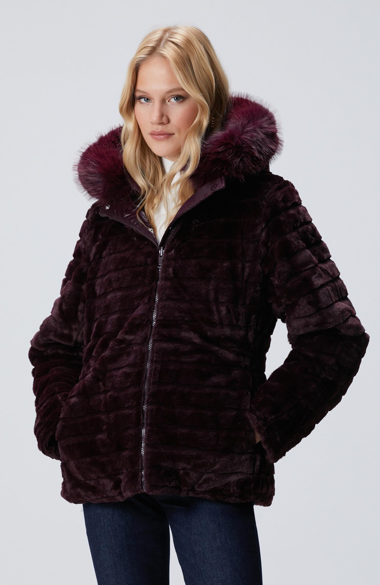 Network Kadın N-Tech Mürdüm Çift Taraflı Mont