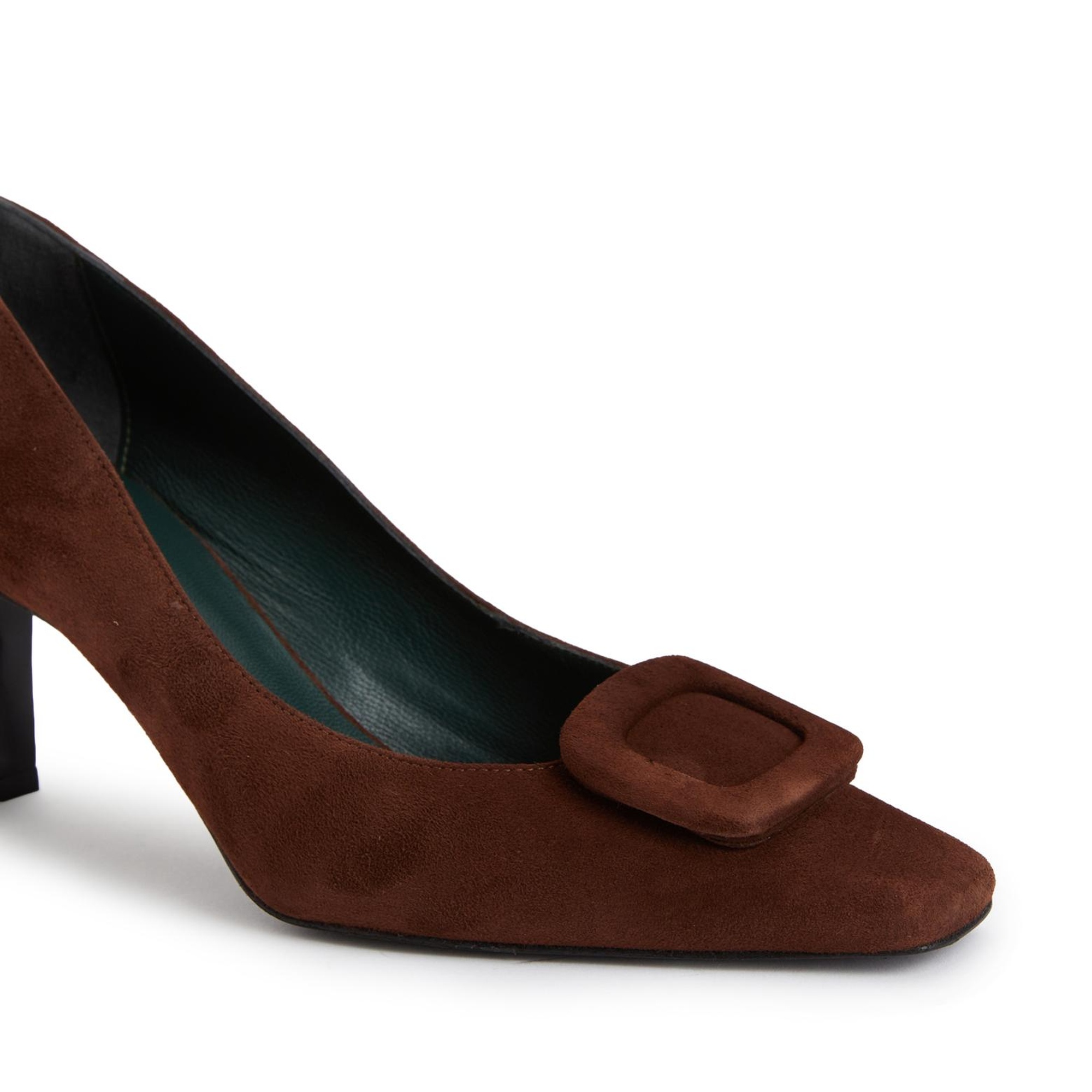 George Hogg Kadın Kahverengi Toka Detaylı Deri Topuklu Ayakkabı